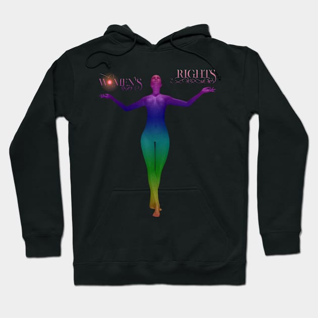 Womens Rights Rainbow Pride Hoodie by neogu